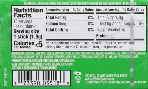 Trident Sugar Free Watermelon Twist Gum 14 ea