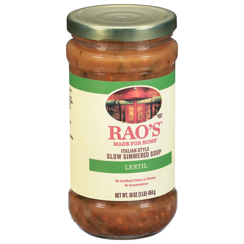 Rao's Made for Home Italian Style Slow Simmered Lentil Soup 16 oz