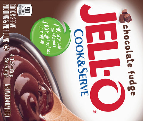 Jell-O Mix Pudding Chocolate Fudge 3.4 OZ