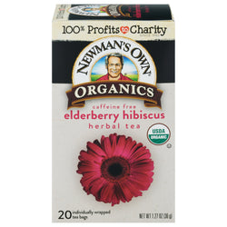 Newman's Own Organic Elderberry Hibiscus Tea - 20 OZ 6 Pack