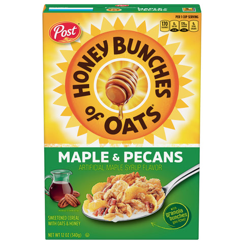Honey Bunches of Oats Maple & Pecans cereal - 12 OZ 12 Pack