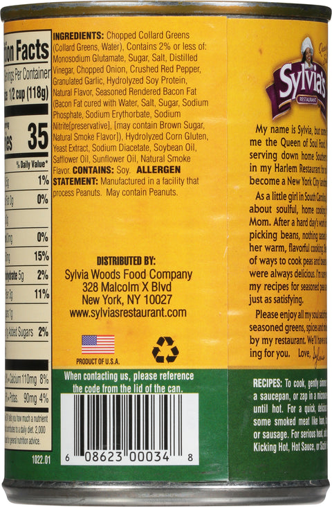 Sylvia's Seasoned Collard Greens 14.5 OZ