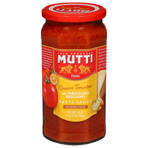 Mutti No Added Sugar Rossoro Tomatoes and Parmigiano Reggiano Pasta Sauce 24 oz - 6 Pack