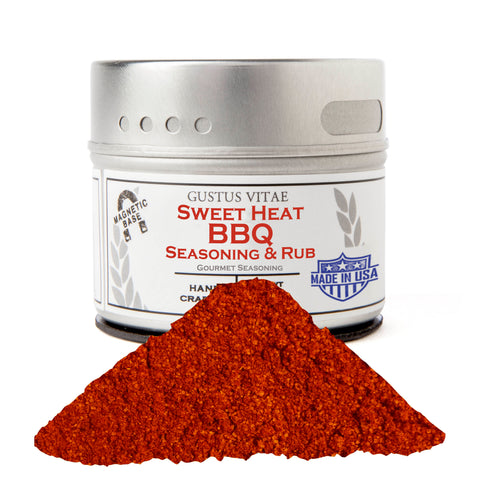 Gustus Vitae Sweet Heat BBQ Seasoning + Rub - 4 OZ 8 Pack