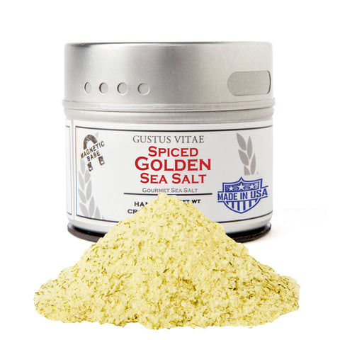 Gustus Vitae Spiced Golden Sea Salt - 4 OZ 8 Pack