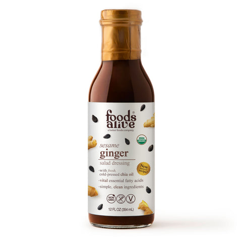 Foods Alive Inc Sesame Ginger Organic Salad Dressing - 12 FL OZ 6 Pack