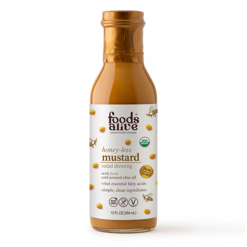 Foods Alive Inc Honey-less Mustard Organic Salad Dressing - 12 FL OZ 6 Pack