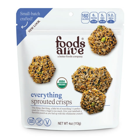 Foods Alive Inc everything Sprouted Crisps - 4 OZ 6 Pack