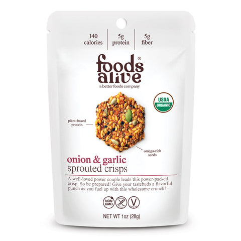 Foods Alive Inc Onion & Garlic Crisps - 1 OZ 24 Pack