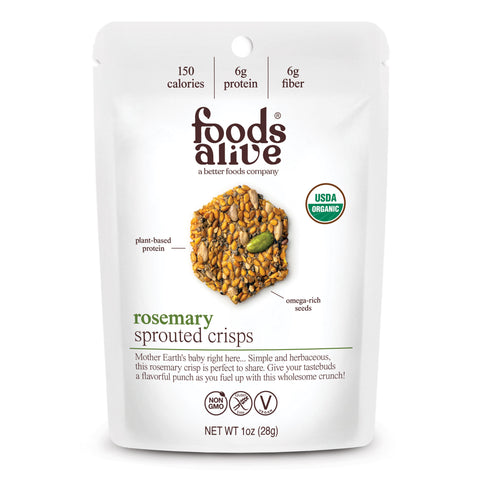 Foods Alive Inc Rosemary Crisps - 1 OZ 24 Pack