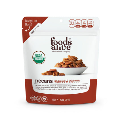 Foods Alive Pecans - 10 OZ 6 Pack