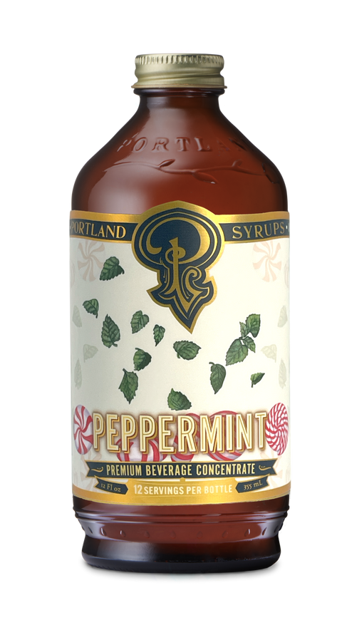 Portland Syrups Peppermint Syrup (Seasonal - 12 FL OZ 6 Pack