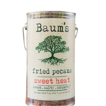 Baum Enterprises Baum's Sweet Heat Fried Pecans Pail - 16 OZ 6 Pack