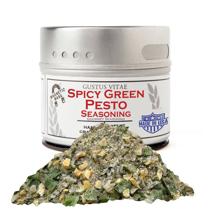 Gustus Vitae Spicy Green Pesto Seasoning - 4 OZ 8 Pack