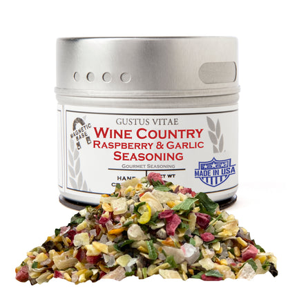 Gustus Vitae Wine Country Raspberry + Garlic Seasoning - 4 OZ 8 Pack