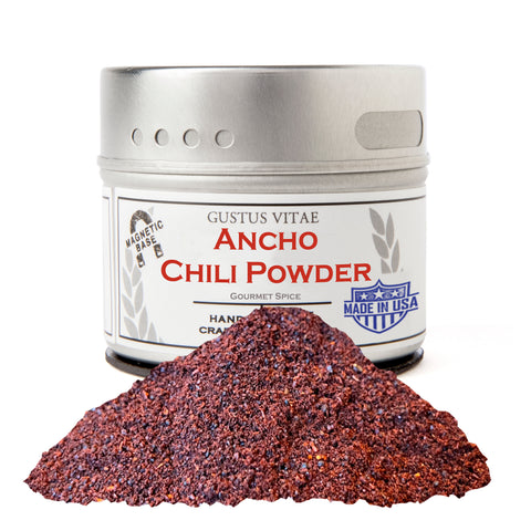 Gustus Vitae Ancho Chili Powder - 4 OZ 8 Pack