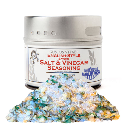 Gustus Vitae English-Style Savory Salt + Vinegar Seasoning - 4 OZ 8 Pack