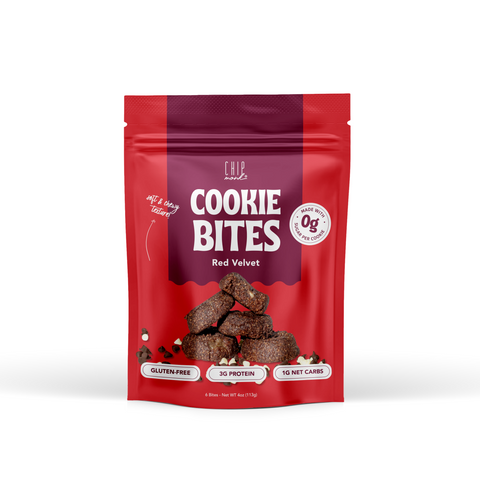 Chipmonk Baking Red Velvet Keto Cookie Bites - 4 OZ 6 Pack