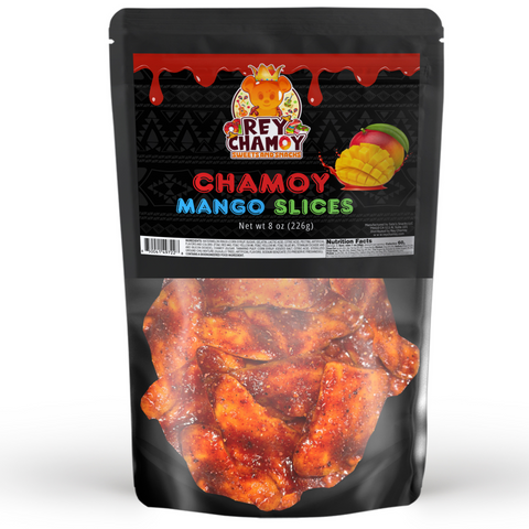 Rey Chamoy Dehydrated Chamoy Mango Slices - 8 OZ 24 Pack