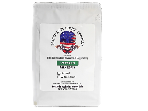 Peacemaker Coffee Company Veteran-Dark Roast- Whole Bean - 10 OZ 10 Pack