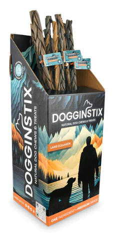 Dogginstix Braided Lamb Collagen 24" - 1 eA 20 Pack