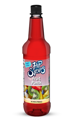 Mitten Gourmet Fruit Punch Sugar Free Hip Syrup - 25.4 OZ 6 Pack