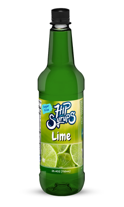 Mitten Gourmet Lime Sugar Free Hip Syrup - 25.4 OZ 6 Pack