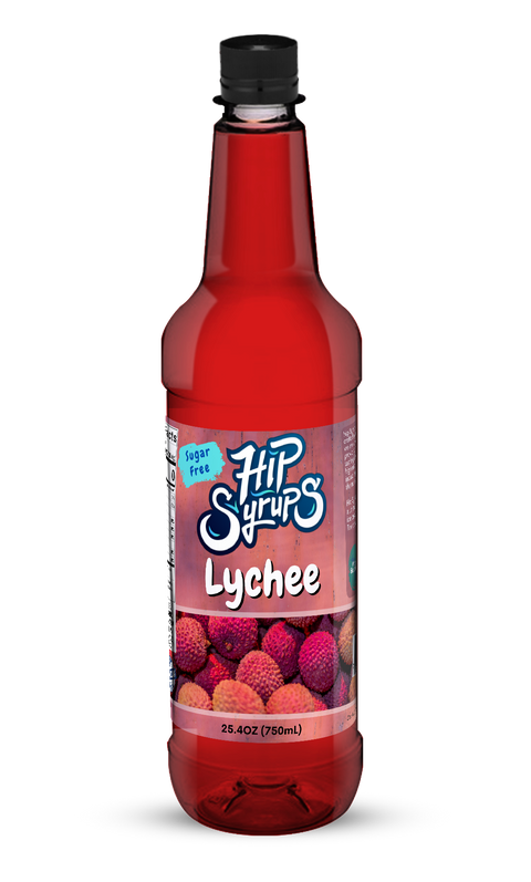 Mitten Gourmet Lychee Sugar Free Hip Syrup - 25.4 OZ 6 Pack