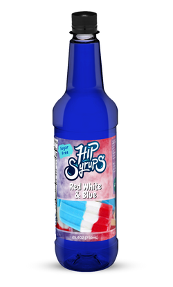 Mitten Gourmet Red + White + Blue Sugar Free Hip Syrup - 25.4 OZ 6 Pack