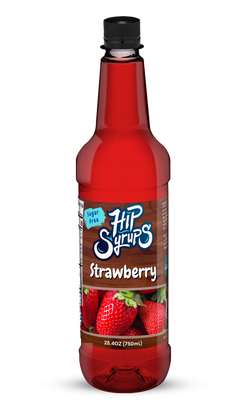 Mitten Gourmet Strawberry Sugar Free Hip Syrup - 25.4 OZ 6 Pack