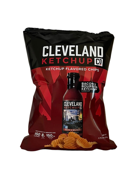 Cleveland Ketchup Company Bacon & Bourbon Ketchup Chips - 8 OZ 12 Pack