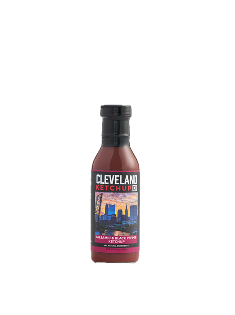 Cleveland Ketchup Company Balsamic & Black Pepper Ketchup - 14 OZ 12 Pack