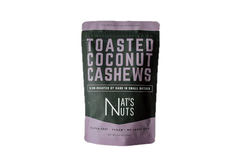Nat's Nuts Toasted Coconut Cashews - 4 OZ 12 Pack