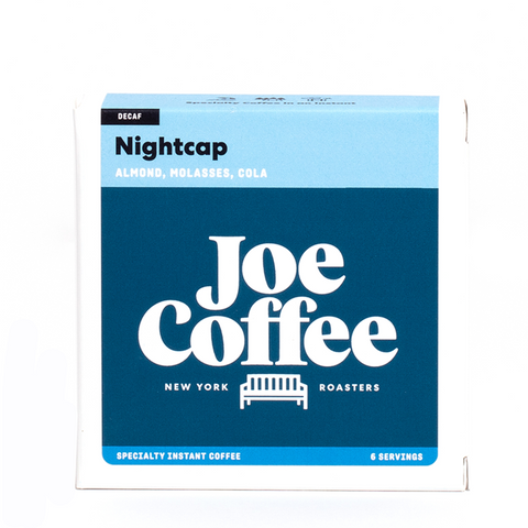 Joe Coffee Company Joe Coffee Instant- Nightcap/Decaf, Case of 10 boxes - 1.05 OZ 10 Pack