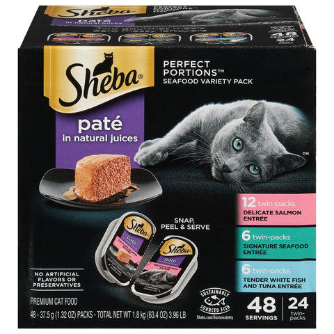 Sheba Perfect Portions Pate Premium Assorted Cat Food 48