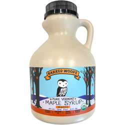Barred Woods Maple Pure Organic Vermont Maple Syrup - Grade A Dark Robust - 16 FL OZ 12 Pack