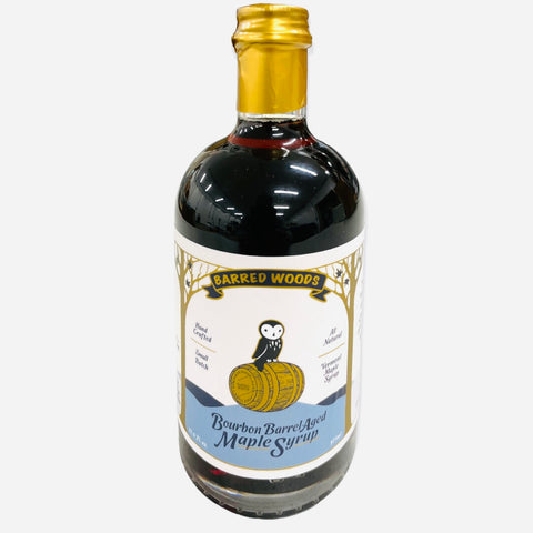 Barred Woods Maple Bourbon Barrel Aged Maple Syrup - Decorative Bottle - 12.7 FL OZ 6 Pack