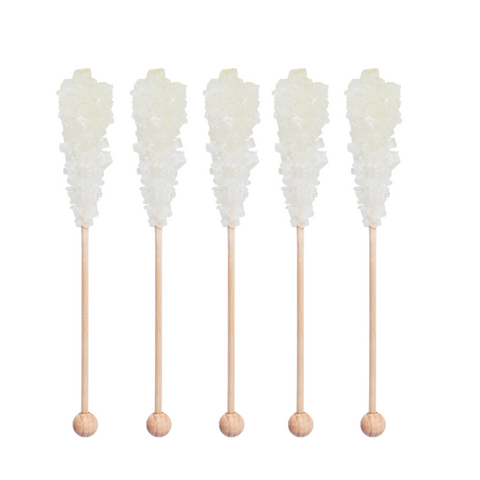 Civilized Coffee Premium Rock Candy, Large Swizzle Sugar Sticks, All Natural, Individually Wrapped, Non-GMO,  (50 count) - 0.02 LB 1 Pack