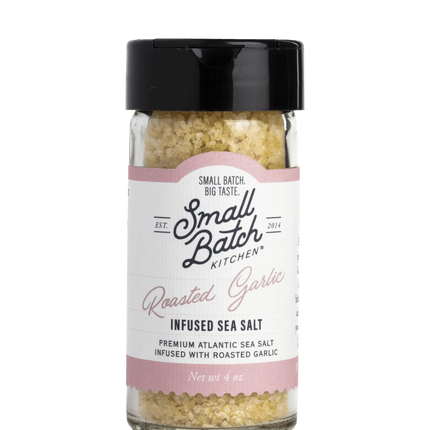Small Batch Kitchen Roasted Garlic Infused Atlantic Sea Salt - 4 OZ 6 Pack