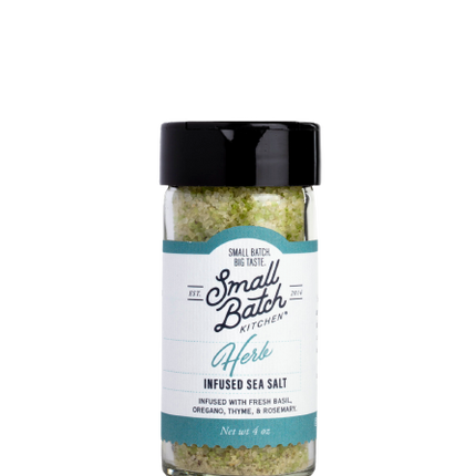 Small Batch Kitchen Herb Infused Atlantic Sea Salt - 4 OZ 6 Pack