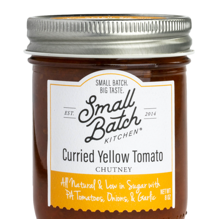 Small Batch Kitchen Curried Yellow Tomato Chutney - 8 OZ 6 Pack