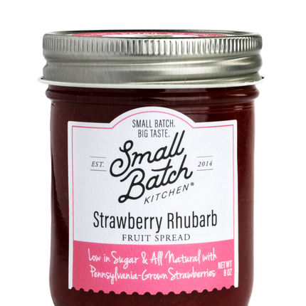 Small Batch Kitchen Strawberry Rhubarb Fruit Spread - 8 OZ 6 Pack