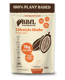 BBfL BBfL Vegan Meal Replacement Protein Shakes,  (15 Servings, Cocoa Cream) - 0.96 LB 6 Pack