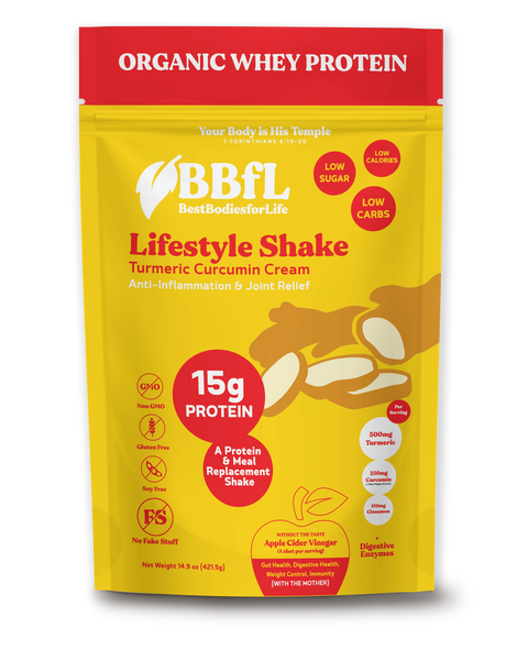 BBfL BBfL Meal Replacement Protein Shakes,  (15 Servings, Turmeric Curcumin Cream) - 0.93 LB 6 Pack