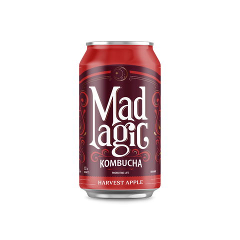 Mad Magic Kombucha Harvest Apple Kombucha - 12 FL OZ 24 Pack