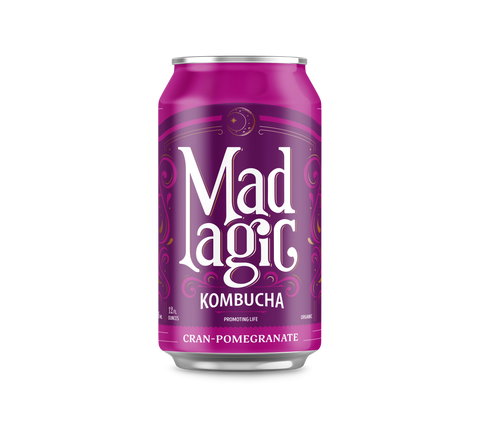 Mad Magic Kombucha Cran-Pomegranate Kombucha - 12 FL OZ 24 Pack