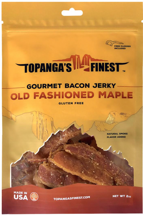 Topangas Finest Jerky Gluten Free Maple Bacon Jerky - 2 OZ 10 Pack
