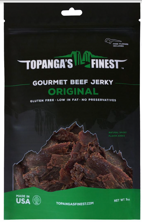 Topangas Finest Jerky Gluten Free Original Beef Jerky - 3 OZ 10 Pack