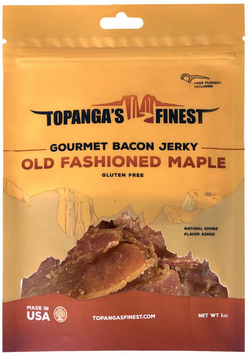Topangas Finest Jerky Gluten Free Maple Bacon Jerky - 1 OZ 10 Pack
