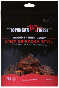 Topangas Finest Jerky Gluten Free Spicy Sriracha Beef Jerky - 1.5 OZ 10 Pack